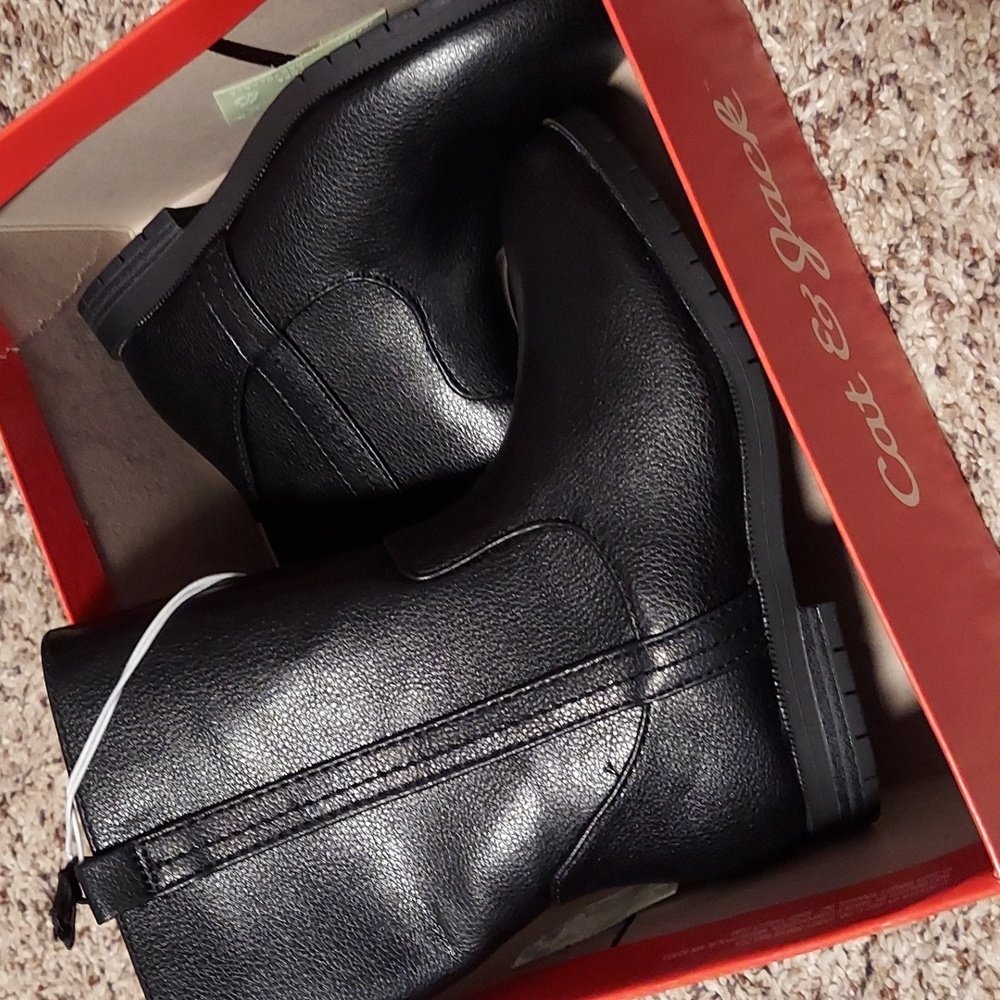 Cat and Jack Black Riding Boots Mimi New 11 Toddler Little Kid
